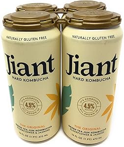 JIANT HARD KOMBUCHA Gingerly Lemongrass Hard Kombucha 16fz Sgl Can, 16 FZ