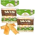 Fieldcrest Farms Nothin to Hide Flip Chips Dog Chews - Natural Rawhide Alternative Treats for Dogs, Collagen Based Snack for Moderate Chewers Up to 35lbs, Chicken Flavor - 2 Packs (16 Chips)