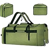 Khalor Rolling Duffle Bag for Travel with 3 Wheels, 28" 110L-120L Large Waterproof Wheeled Duffel, Expandable Fold-Up Travel Duffel Bag, No-Sag Design Lightweight Soft Carry On Luggage for Men Women