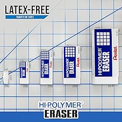 Pentel Hi-Polymer Block Eraser, Small, Box of 48