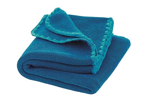 Disana Melange-Babydecke Wolle, Größe: 80x100 cm (blau)