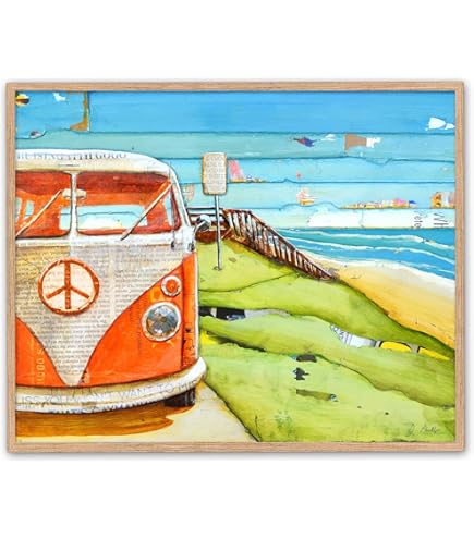 Amazon.com: Orange Crush Classic Antique Van, Danny Phillips Art