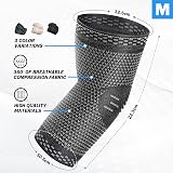 POWERLIX Elbow Brace Support Compression Sleeve M Black for Tendonitis Tennis view 7