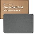 Day Moon™ Stone Bath Mat, Diatomaceous Earth Shower Mat, Non-Slip Super Absorbent Quick Drying Bathroom Floor Mat, Natural, Easy to Clean (23.6 x 15.35 Dark Grey)