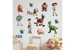 WALL PALZ Disney Toy Story Wall Decals - Set of 12 Vinyl Stickers for Nursery Bedroom Bathroom - Peel and Stick Room Decorations