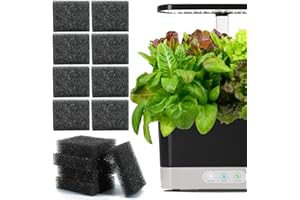 HDROOR Filter Sponges Replacement Compatible with Aerogarden Harvest, Bounty, Farm, Extra, Ultra All Models, Pump Filter Sponge Replacement Accessories for Aerogarden Reduce Dirt and Debris in Pump (12Pack)