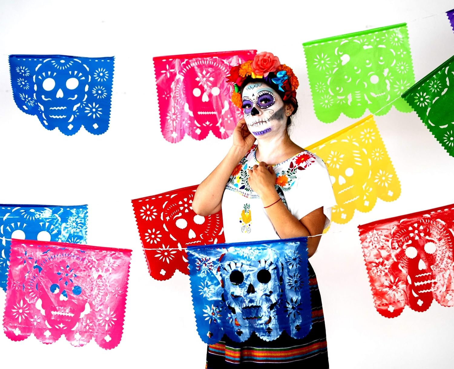 Amazon Com 5 Pk Plastic Day Of The Dead Dia De Muertos Banners