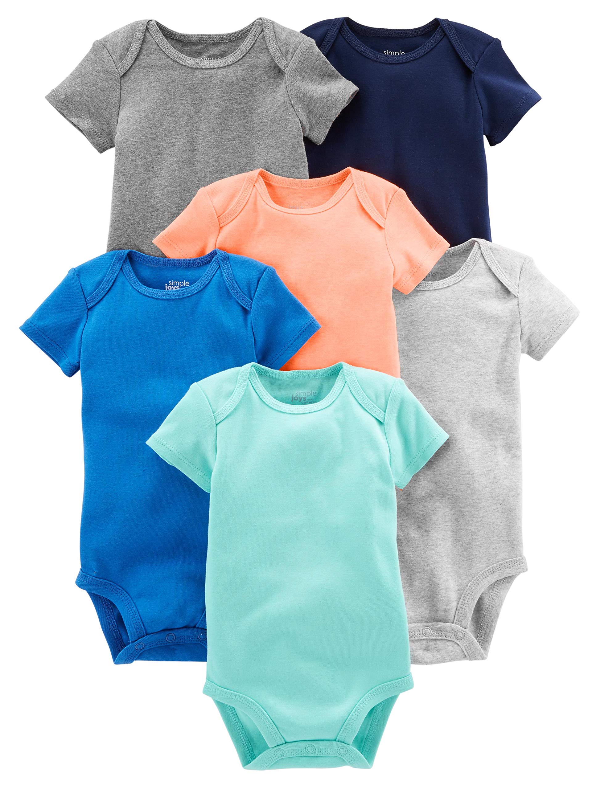 Simple Joys by Carter's Baby-Boys 6-Pack Short-Sleeve Bodysuit