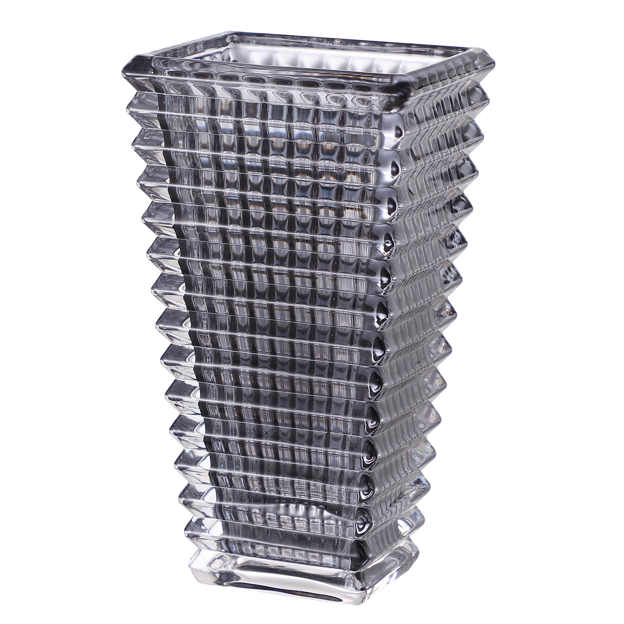 Mua Crystal Vase, Black Glass Vase, Heavy Duty Glass Vase, Vases for Centerpieces, Flower Vase