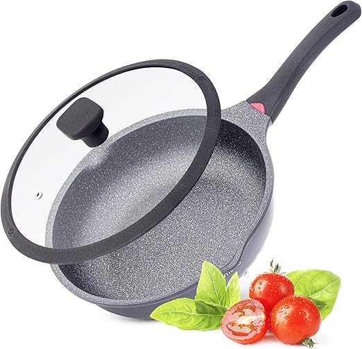 Frying pan NonStick with lid 28cm Mini Wok Deep Sauté Cooking Pan