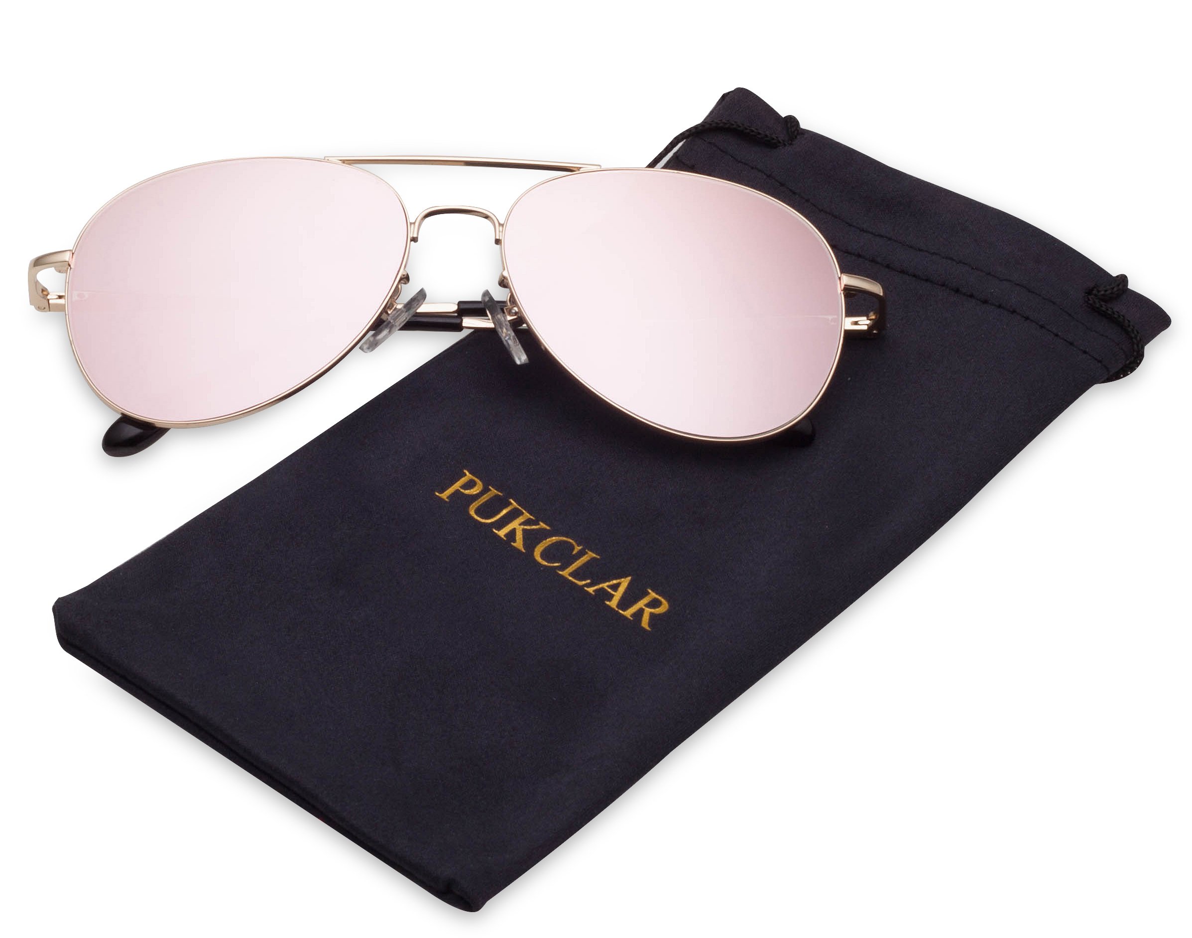 PUKCLAR Fashion Metal Frame Sunglasses for Men and Women Anti UV Anti Glare