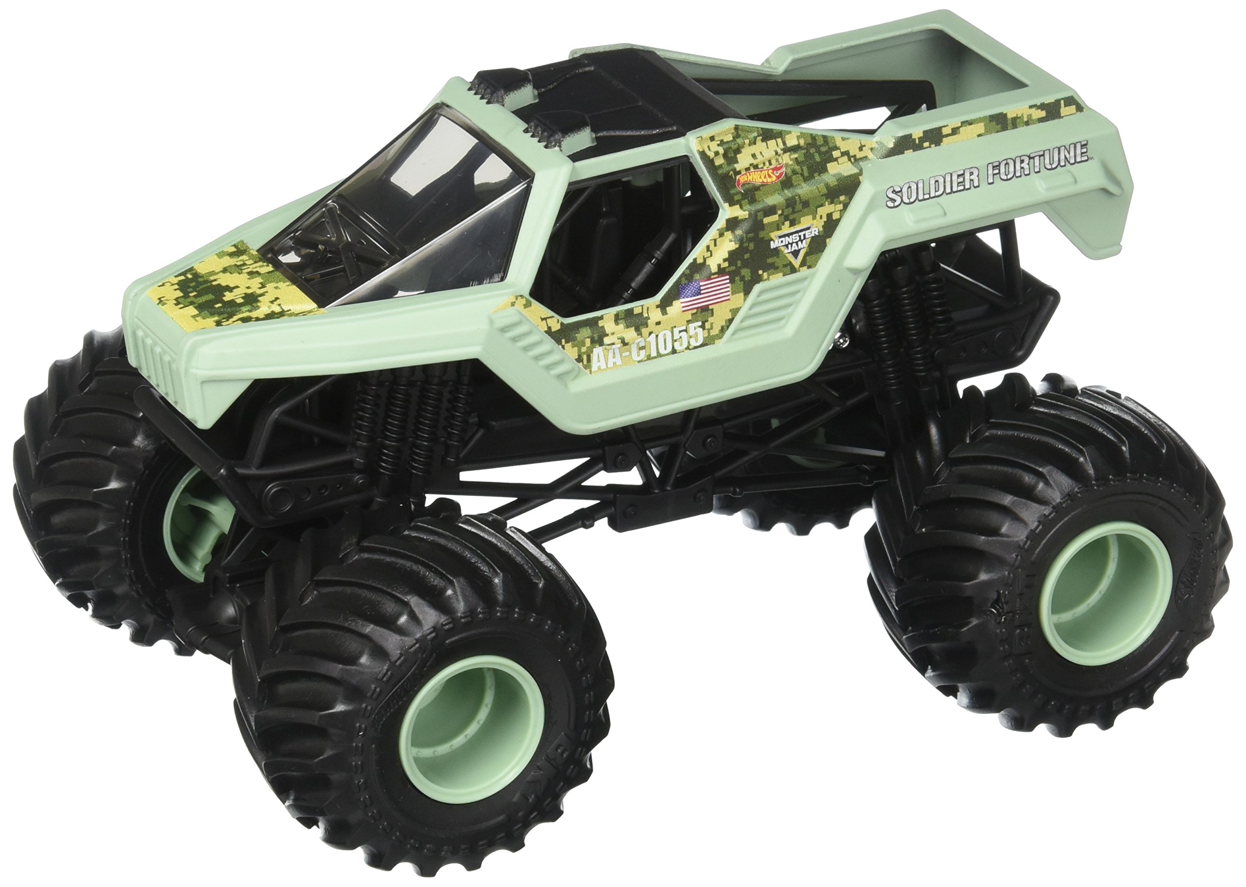 Hot Wheels Monster Jam Soldier Fortune Vehicle, 1:24 Scale