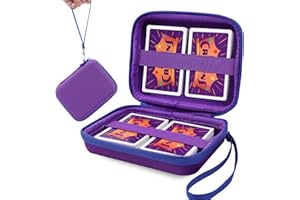 tombert Carrying case for PTCG Trading Cards Hard-Shell Storage Box fits Magic MTG Cards and PTCG, Holds 300+ Cards(purple)