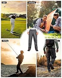 JAEZZIY Men's Rain Pants Waterproof Rain Over Pants