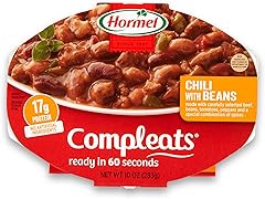 HORMEL COMPLEATS Chili with Beans Microwave Tray, 10 Ounces (Pack of 6)