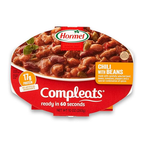 HORMEL COMPLEATS CHILI WITH BEANS MICROWAVE TRAY, 10 OUNCES