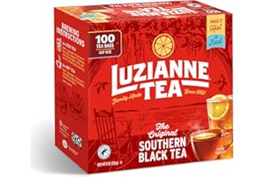 Luzianne Unsweetened Iced Tea Bags, Family Size, 100ct Box (Pack of 1)
