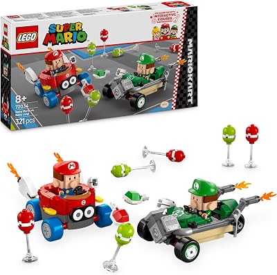 LEGO Mario Kart Baby Mario vs Baby Luigi Toy Set 72034 2 Figures 2 Cars