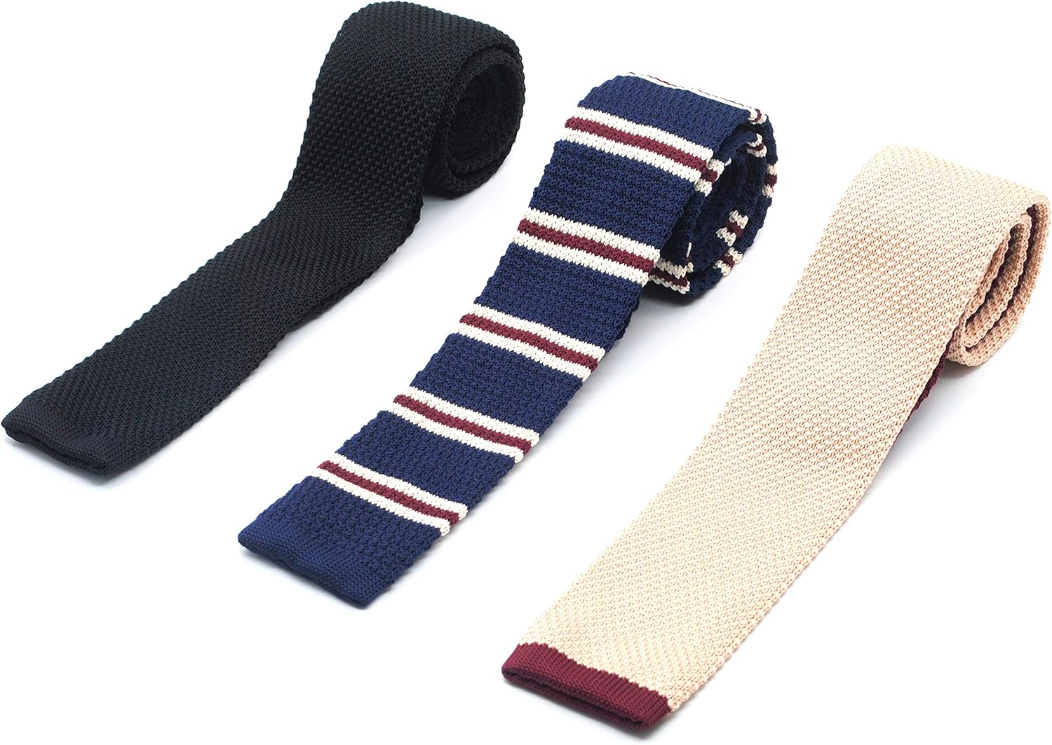 ZENXUS Knit Ties for Men, Wrinkle Proof 