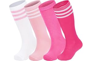 American Trends Kids Toddler Soccer Socks Stripes Uniform Knee High Tube Long Youth Soccer Baseball Socks for Boys Girls