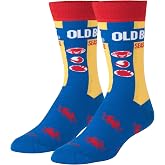 Cool Socks - Old Bay Hot Sauce Spicy Crew Socks, Size Large | Officially Licensed. Soft Cotton Blend. Fits Men's 8-12 / Women's 9.5-13.5. All-Day Comfort. A fun surprise for sauce lovers.