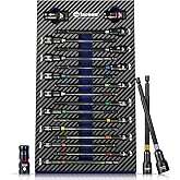 Facoow 6“ Impact Nut Drivers Set Magnetic, 18pcs Color Coded SAE & Metric Impact Nut Drivers, Extra Long Nut Drivers for Impact Drills, Impact Sockets Adapters (1/2" & 3/8") Impact Wrenches