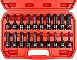 SEKETMAN 20Pcs 1/2" Drive Master Impact Hex Bit
