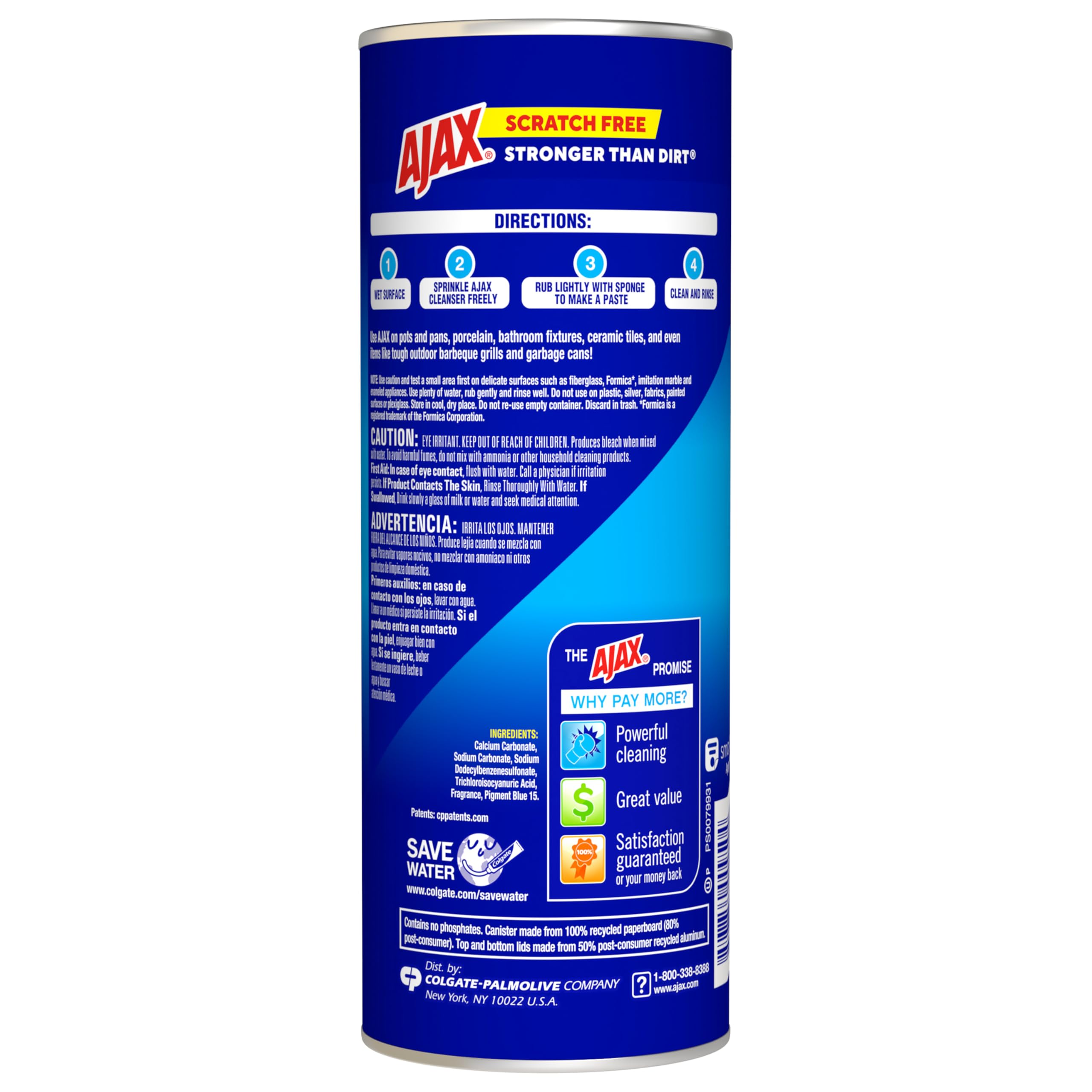 Ajax Powder Cleanser with Bleach - 21 ounce (Pack of 12)