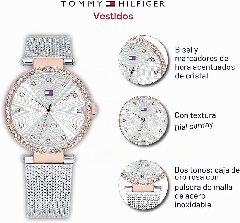 Reloj Analógico de Cuarzo para Mujer con Correa de Malla de Acero Inoxidable Plateada - 1782506 — foto 2 de 4