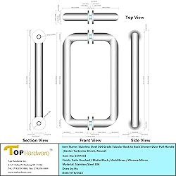 Top Hardware Pair of Stainless Steel 304 Grade