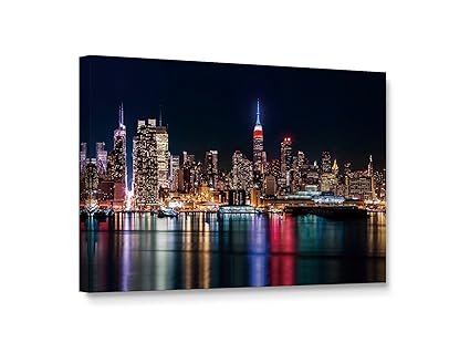 Sunset On The River 40x20inches Wall Picture Canvas Art Cheap Print
