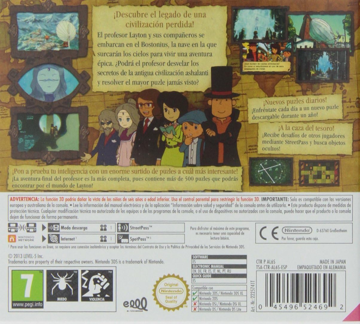 El Profesor Layton Y El Legado de Los Ashalanti: Amazon.es: Videojuegos