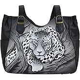 Anna by Anuschka Women's Genuine Leather Shoulder Bag - Hand Painted Original Artwork Exterior