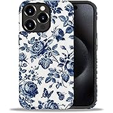 Goodsprout Case Compatible with iPhone 15 Pro Max, Peony and Rose Sketch Art Girl Hybrid 2-Layer Hard Shell + Silicone Protective Case -Scratch-Resistant Shockproof for iPhone 15 Pro Max
