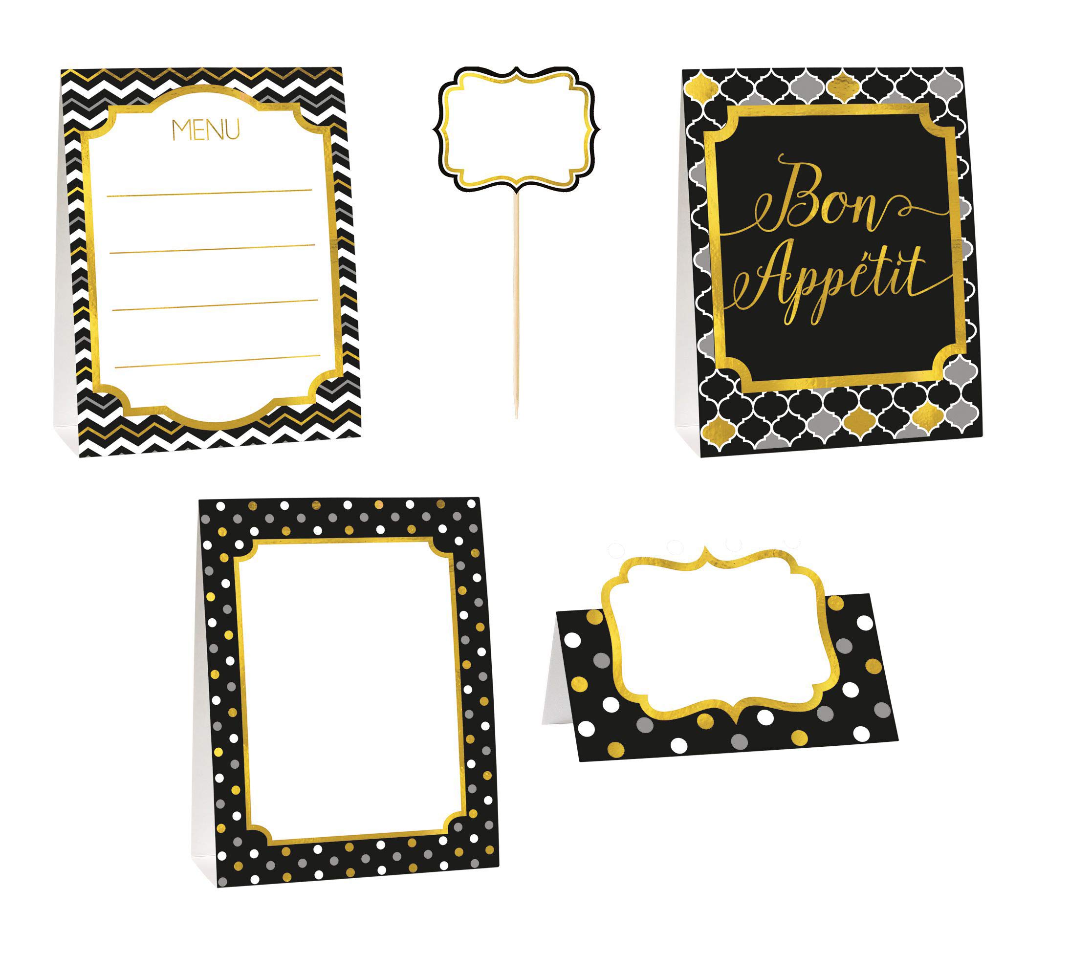 Amscan 281003 Buffet Decorating Kit Black