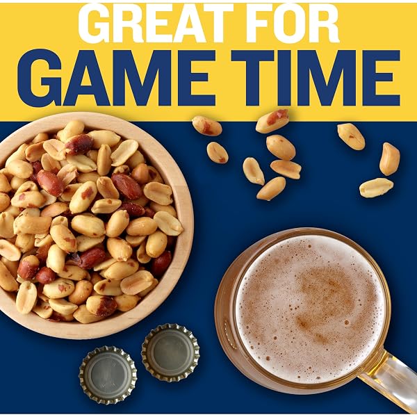 PLANTERS DRY ROASTED PEANUTS, PLANT-BASED PROTEIN, LIGHTLY SALTED, PEANUT SNACK, 16 OZ JAR