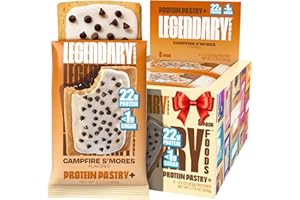 Legendary Foods 22g Protein Pastry 0g Added Sugar, Low Carb, Gluten Conscious, Keto Snack, Ideal for Glucose Management, Includes Whey Protein Isolate, 8 Pack Campfire S'mores