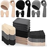 Chicingyou 36 Pcs Winter Knit Hat Beanie Long Scarf Warm Mittens Gloves, Unisex Adult Winter Warmer Accessory Set for Cold Weather Outdoor Activities Emergencies Homeless Care Package Charity Supplies