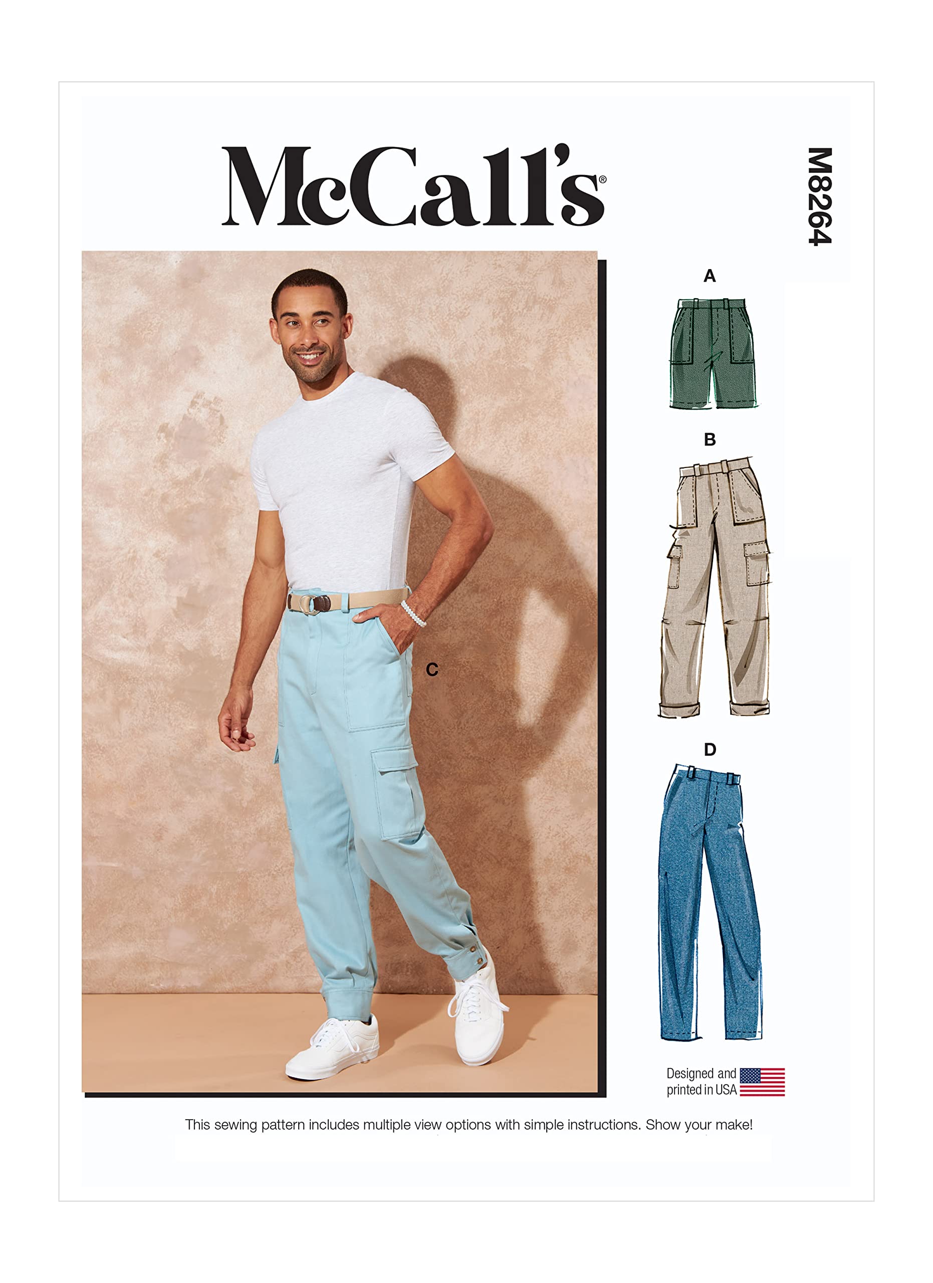 McCall’s Sewing Pattern M8264 Men’s Shorts and Trousers