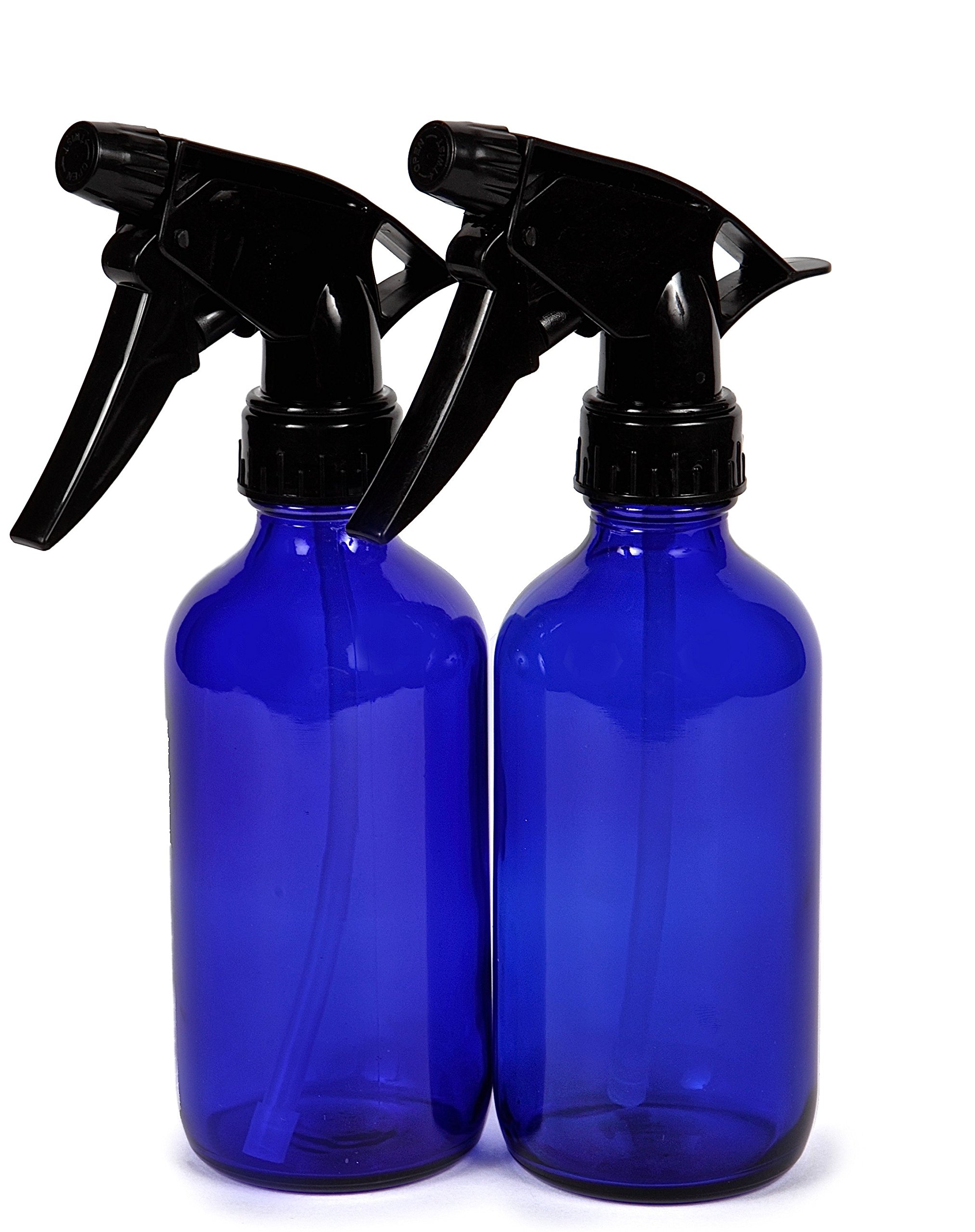 Vivaplex, 2, Large, 8 oz, Empty, Cobalt Blue Glass Spray Bottles with