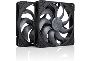 Noctua NF-A14x25 G2 PWM Sx2-PP chromax.Black, Dual Fan Set for Push-Pull and Side-by-Side Applications (Black)