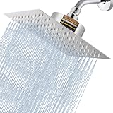 Voolan 8 inch Rain Shower Head with Filter Chrome High Flow Stainless Steel view 1