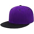 CHOK.LIDS Flat Bill Visor Classic Snapback Hat Blank Adjustable Brim High Top End Trendy Color Style Plain Tone Baseball Cap