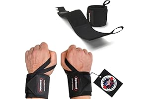 Rip Toned Wrist Wraps for Weightlifting – USPA & USAPL Approved 18" Wrist Straps for Powerlifting – Adjustable, Durable Gym W