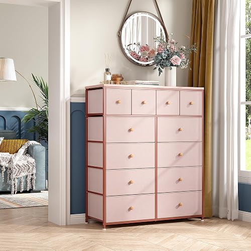 amazon pink dresser Evolur Aurora 7 Drawer Double Dresser
