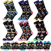 Ramede 6 Pair Nurse Week Gift Socks Nacho Average Nurse Socks for Men Women Funny Medical Gifts for Holiday Retirement Nursing Week Appreciation Duty Graduate Gifts