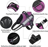 Belababy Soft No Pull Dog Harness Small Adjustable Reflective Purple view 3