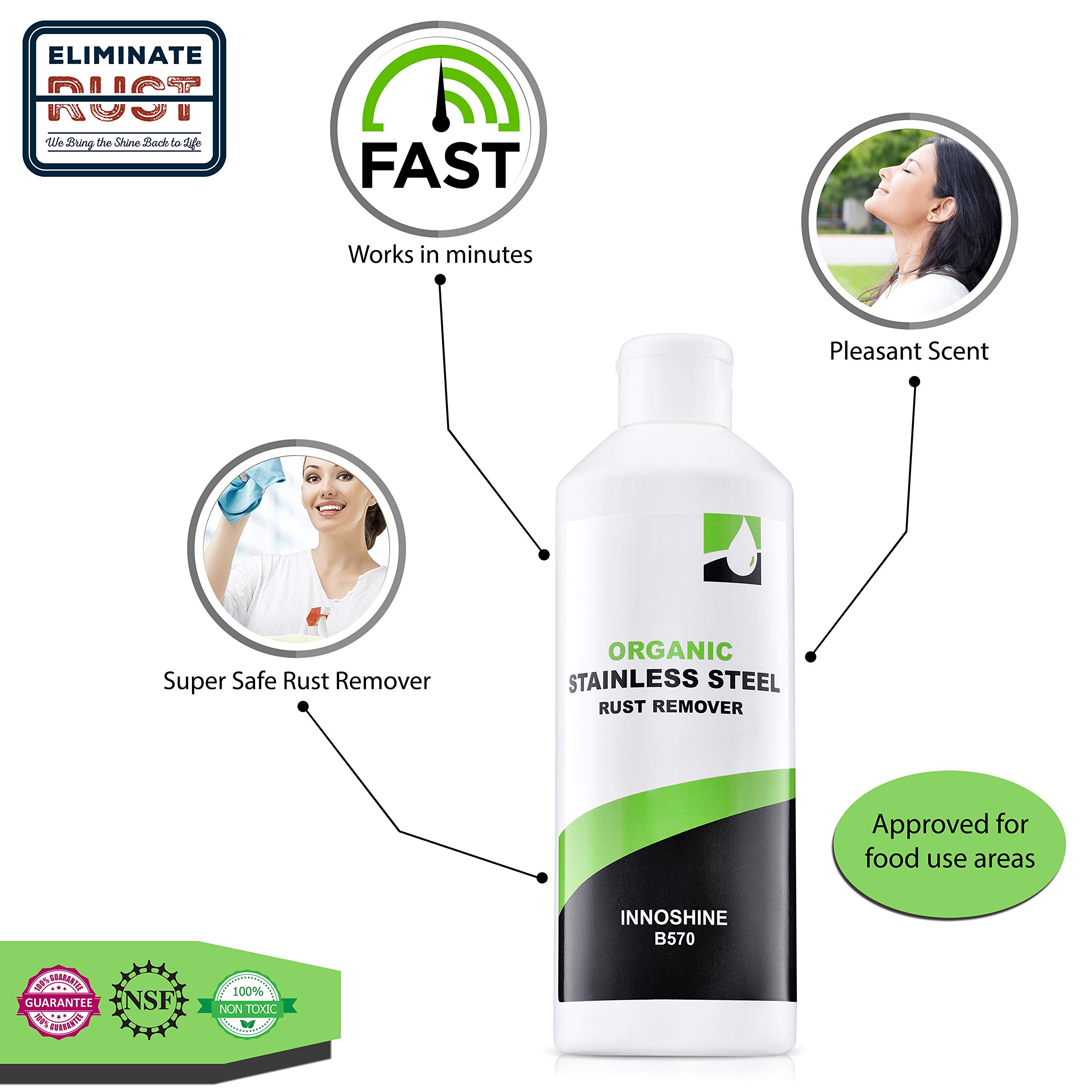 Innoshine B570 Stainless Steel Cleaner & Rust Remover 8.45 ounces Buy