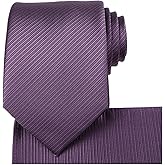 KissTies Mens Solid Tie Striped Classic Formal Necktie + Gift Box
