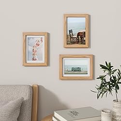 5x7 Picture Frame, Solid Oak Wood 5 x 7 Frame with